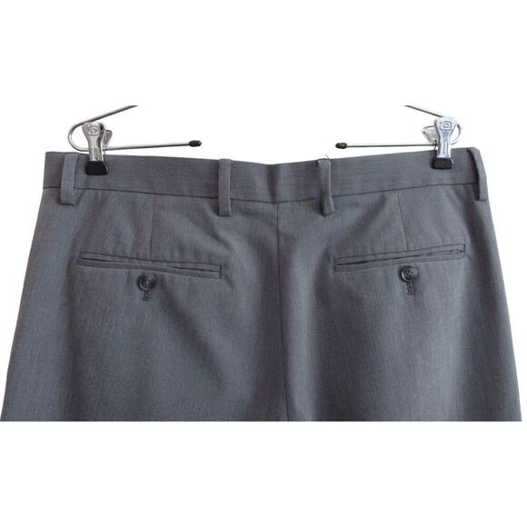 Perry Ellis Gray Slim Fit Dress Pants Sz 33 x 32 - Picture 4 of 5